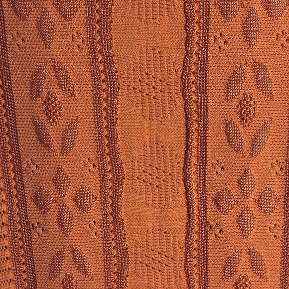 Etcetera XS Orange Knit Sleeveless Dress With Fit & Flare Design - Picture 6 of 11